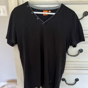Mens Boss Orange V Neck Tee